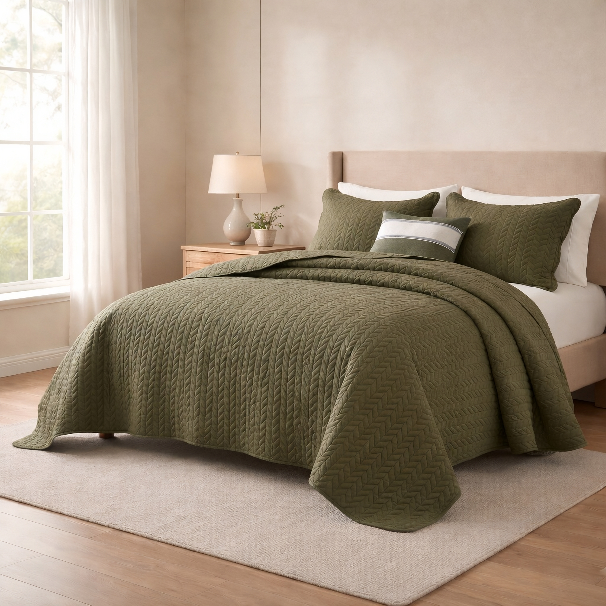 olive_green_bedsheet_set
