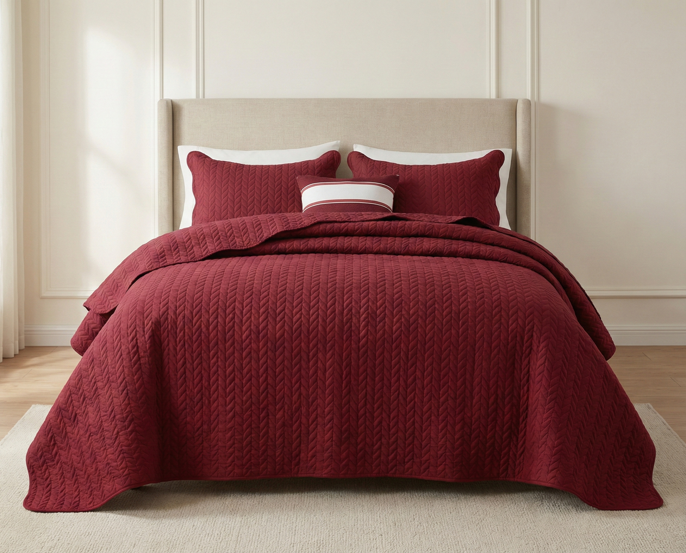Burgundy-red-bedsheet-by-luxecotton
