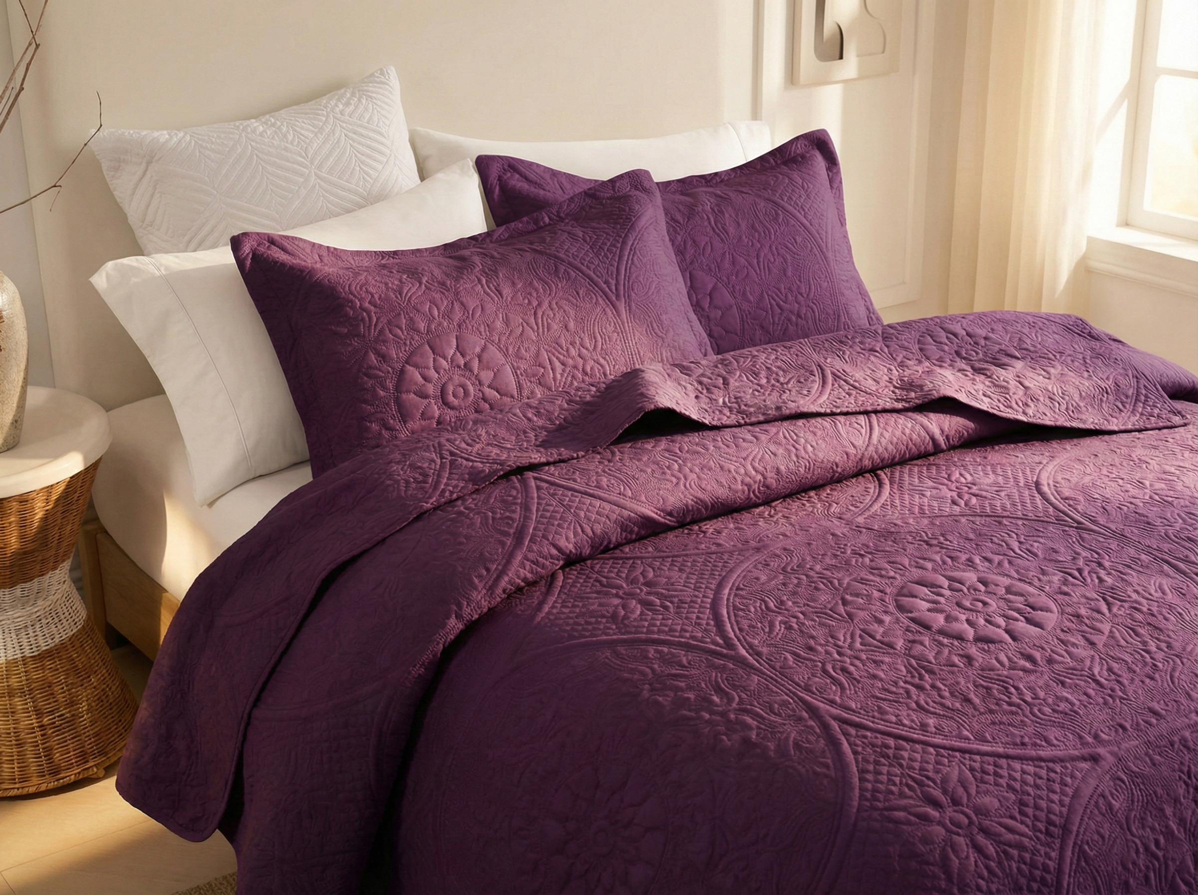 Royal purple bed sheet