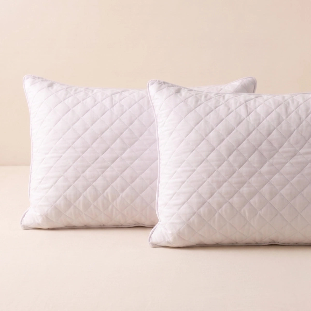 LuxeCotton Quilted Comfort Pillow premium hollow fiber filled pillow with diamond quilted 

